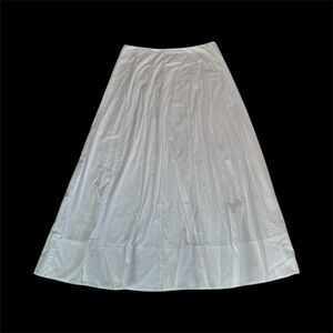 STAUD White A-Line Skirt